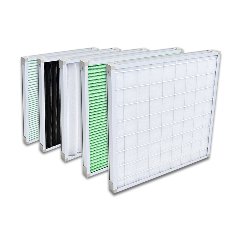 單面覆網(wǎng)折疊式：初效板式空氣過(guò)濾器 
