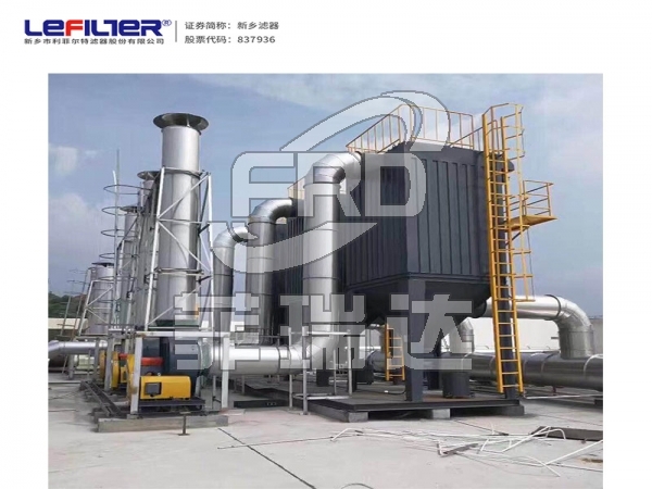 化工廠石灰粉處理裝置7萬風量脈沖袋式除塵器