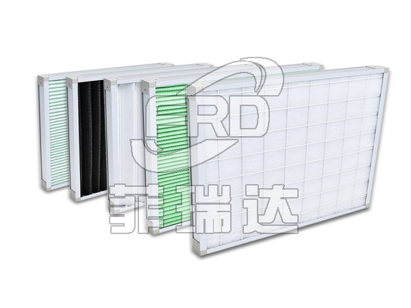 單面覆網折疊式：初效板式空氣過濾器 